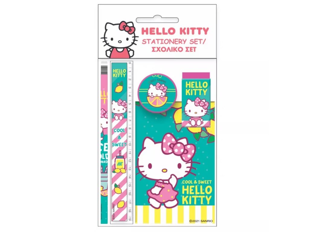 Hello Kitty 5-dielny set písacích potrieb