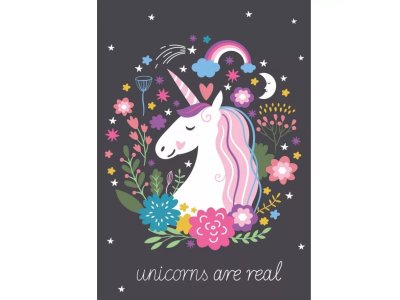 Unicorn fleecová deka