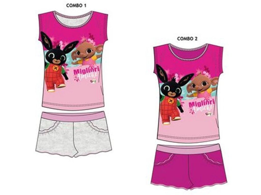 Bing dievčenské krátke pyžamo