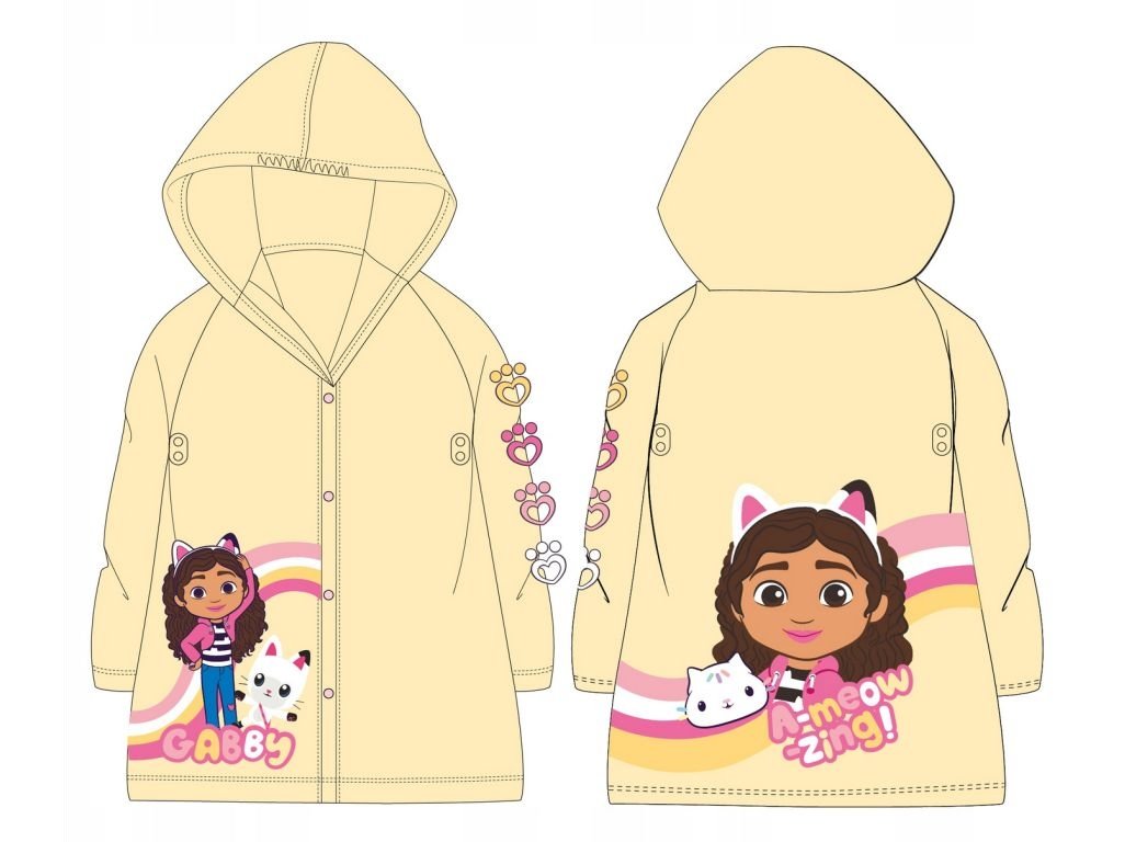 Gabby's Dollhouse dievčenský pršiplášť
