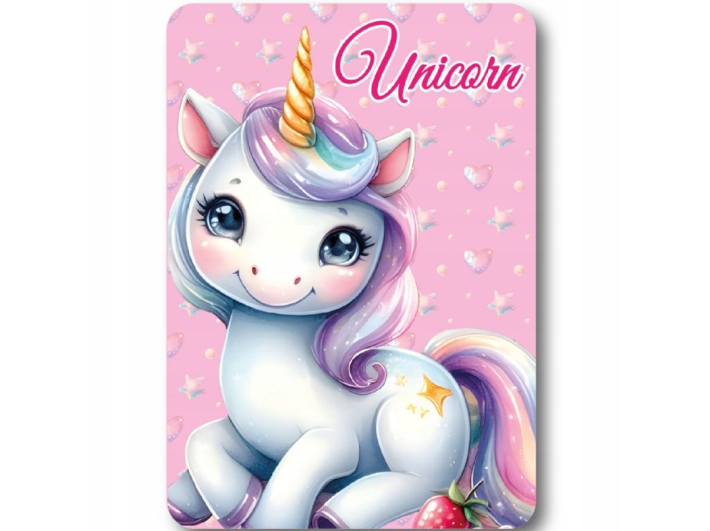 Unicorn fleecová deka