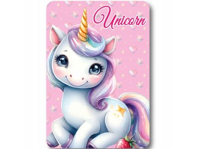 Unicorn fleecová deka