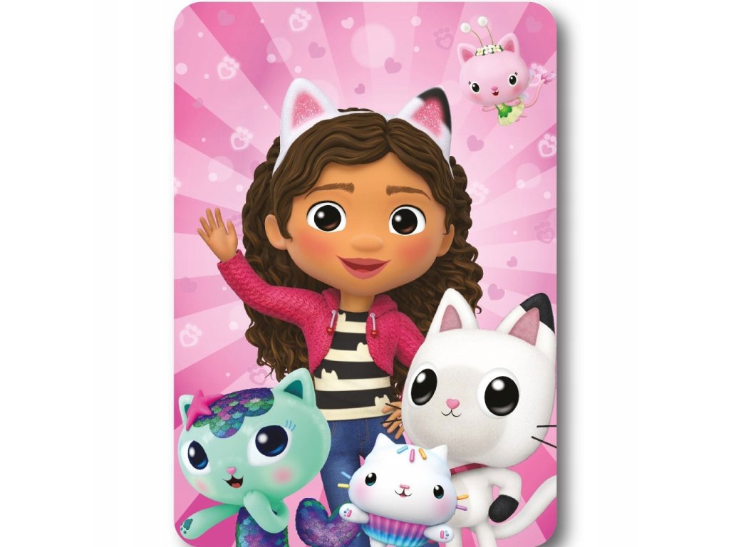 Gabby's Dollhouse fleecová deka