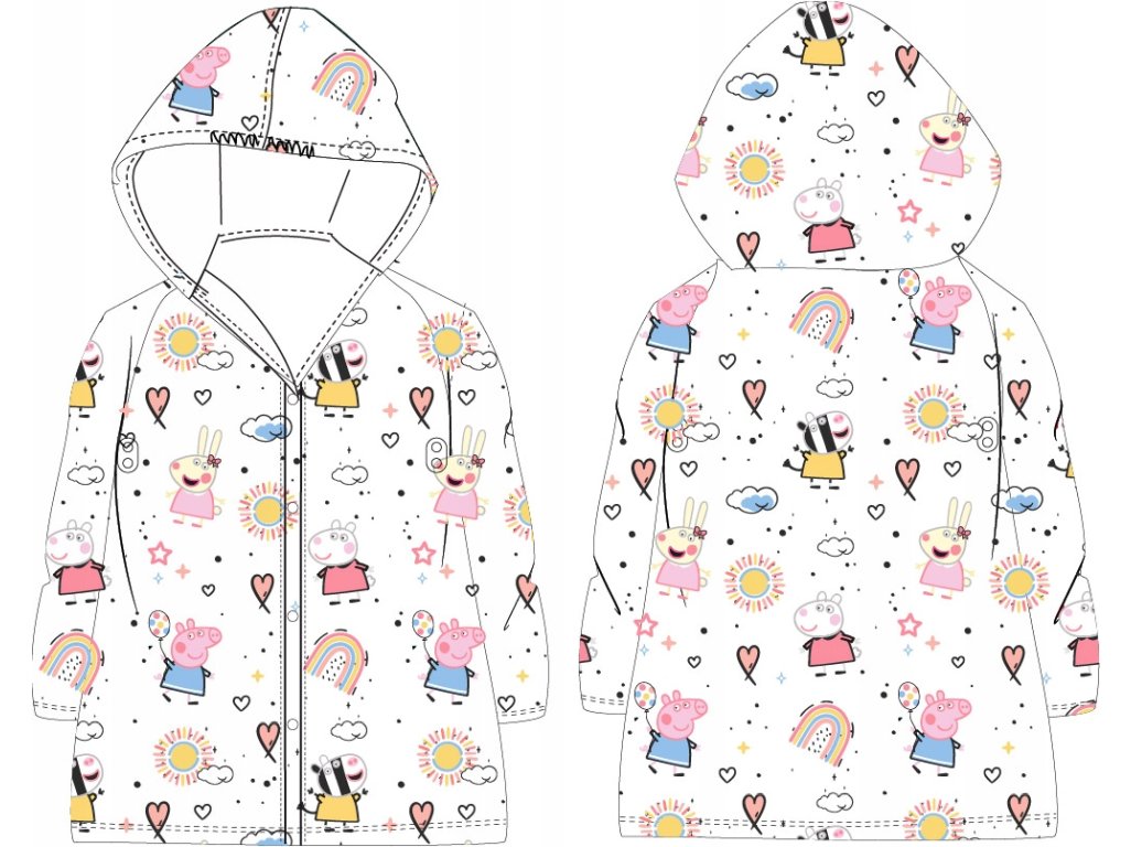 Peppa Pig dievčenský pršiplášť